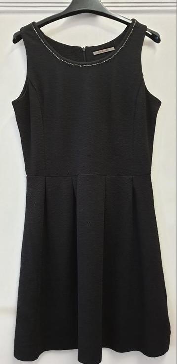 Camaieu zwarte geplooide jurk - Maat 38