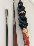 Afrikaanse speer KENIA + stok RWANDA., Antiek en Kunst, Ophalen