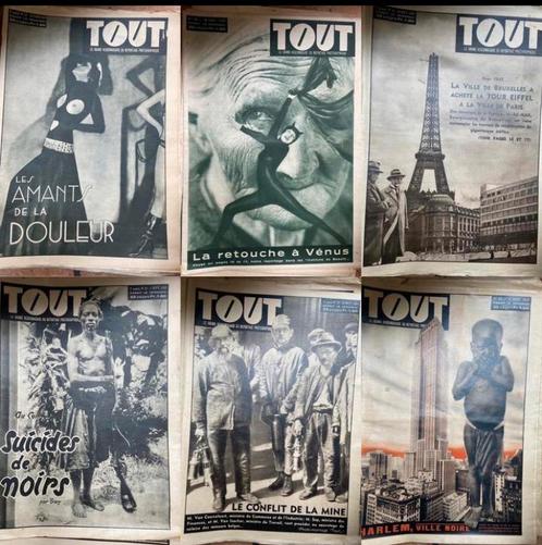 19 Rares journaux anciens illustrés "TOUT" de 1932-1934, Verzamelen, Tijdschriften, Kranten en Knipsels