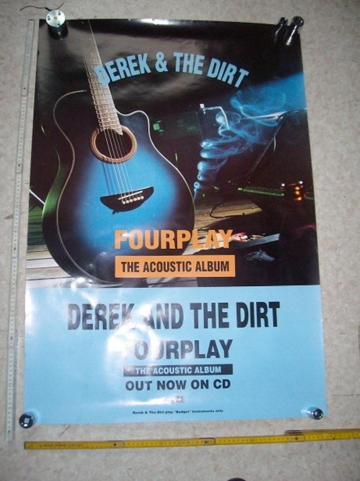 DEREK & THE DIRT - Poster - FOURPLAY - THE ACOUSTIC ALBUM, Verzamelen, Muziek, Artiesten en Beroemdheden, Zo goed als nieuw, Poster, Artwork of Schilderij