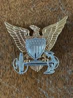 Insigne casquette d'officier de la Garde côtière américaine, Envoi, Marine, Emblème ou Badge