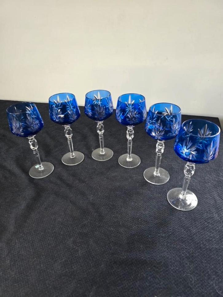 6 verres à vin du Rhin "Roemer" cristal NACHTMANN, Antiquités & Art, Antiquités | Verre & Cristal, Enlèvement ou Envoi