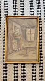 Heel mooi antiek tekeningetje 19de eeuw, Antiek en Kunst, Ophalen of Verzenden