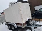 Geremde dubbelas aanhangwagen met huif. MTM 2000 kg., Auto diversen, Aanhangers en Bagagewagens, Ophalen