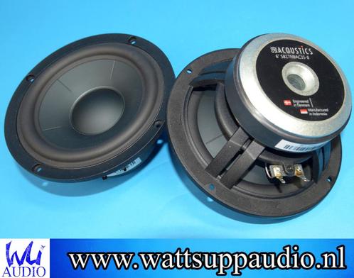 SB Acoustics SB17NBAC35-8 Bass-midwoofer speakers, Audio, Tv en Foto, Luidsprekerboxen, Gebruikt, Front, Rear of Stereo speakers