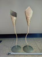 2 vintage metalen kandelaars, 25 tot 50 cm, Ophalen of Verzenden, Zo goed als nieuw, Metaal