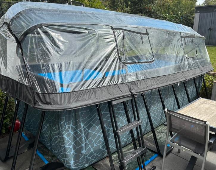 Exit stone met overkapping - 400x200x122 cm, Tuin en Terras, Zwembaden, Zo goed als nieuw, Ophalen