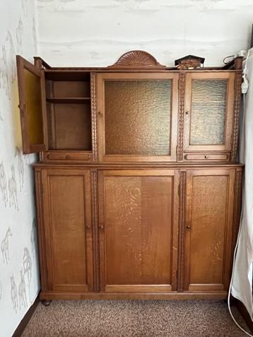 antiek vitrine apotheek kast eik, Enlèvement