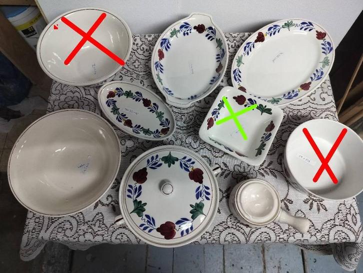 Boch Boerenbont: Diverse serviesdelen, Antiek en Kunst, Antiek | Keramiek en Aardewerk, Ophalen of Verzenden