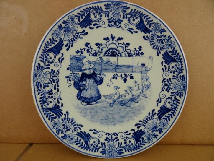 Ancienne assiette murale bleu de Delft Petrus Regout & Co, Antiquités & Art, Antiquités | Assiettes décoratives & Carrelages, Enlèvement ou Envoi
