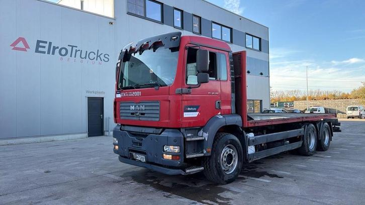 MAN TGA 26.360 (6X4 / STEEL SUSP / LAMES / MANUAL PUMP / BOI, Auto's, Vrachtwagens, Bedrijf, Te koop, ABS, Airconditioning, Elektrische ramen