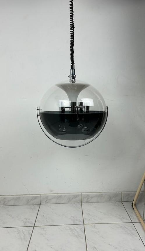 Vintage space age plexi hanglamp, Huis en Inrichting, Lampen | Hanglampen, Gebruikt, 75 cm of meer, Kunststof, Ophalen of Verzenden
