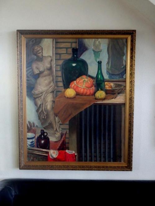 Gevarieerd Stilleven met Turkse muts - W. v. Dort 1905-1996, Antiek en Kunst, Kunst | Schilderijen | Klassiek, Ophalen