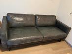 Lederen zetel sofa, Huis en Inrichting, Modern, Rechte bank, Gebruikt, Leer