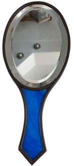 glas in lood "handspiegeltje"., Ophalen of Verzenden