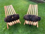 2x Fieldchair Weltevree & bruin schapenvacht nieuw!!, Ophalen, Nieuw, Hout, Inklapbaar