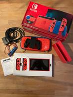Nintendo Switch Mario Red & Blue Edition (vaste prijs 150€), Met 2 controllers, Zo goed als nieuw, Met harde schijf, Ophalen