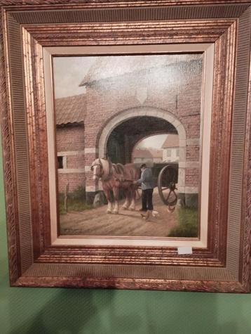Jan van Baelen ( 1948- ): " Op de boerderij " - peinture, Ophalen