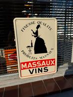 Massaux Vins reclame bord 1953, Verzamelen, Merken en Reclamevoorwerpen, Ophalen of Verzenden, Gebruikt, Reclamebord