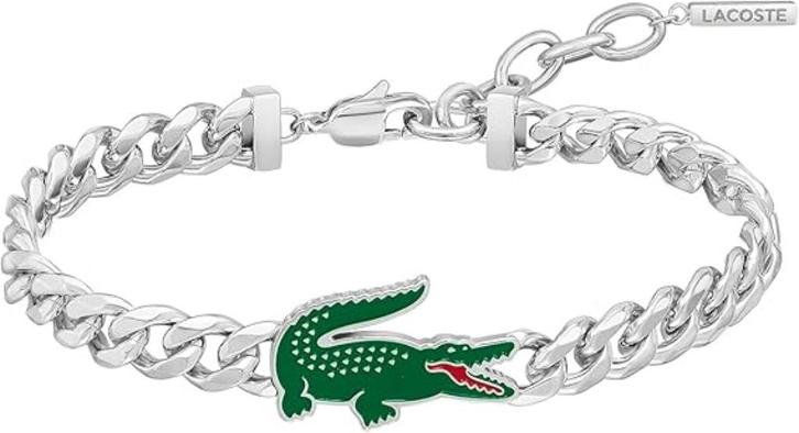 Lacoste Herenketting armband GRATIS LEVERING, Handtassen en Accessoires, Armbanden, Nieuw, Staal, Zilver, Verzenden
