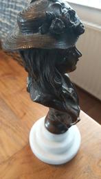 Bronzen vrouwenbuste begin 20e eeuw., Antiek en Kunst, Brons, Ophalen