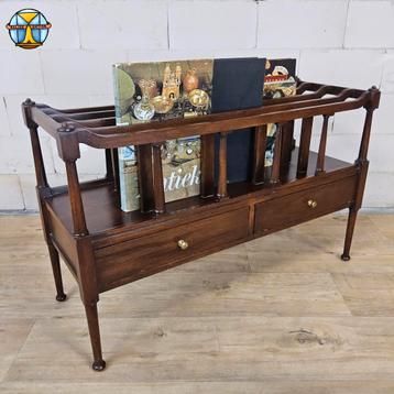 Vintage houten Canterbury lectuurbak / lp / vinyl kastje beschikbaar voor biedingen