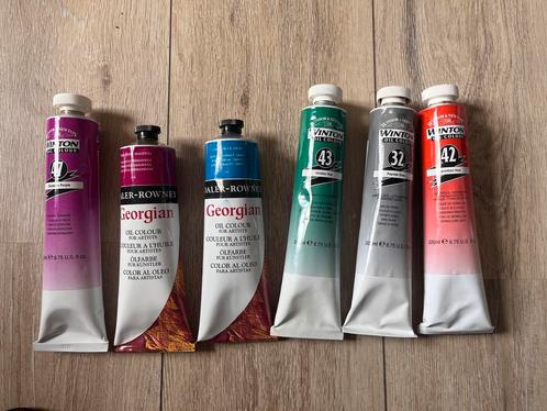 6 nieuwe tubes 200 ml Olieverf, Hobby en Vrije tijd, Schilderen, Nieuw, Olieverf, Ophalen