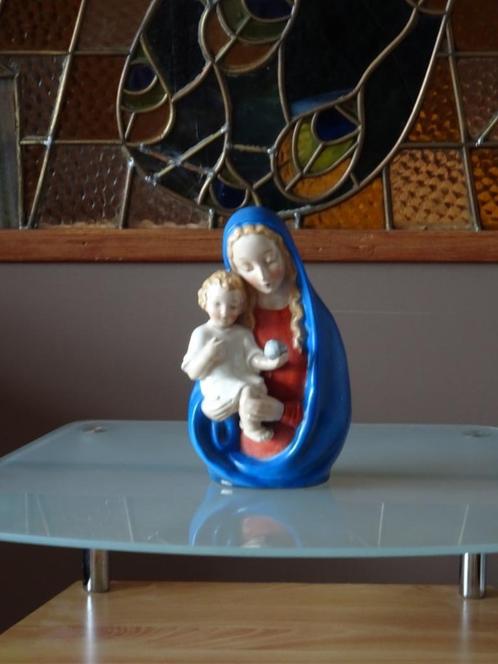 VINTAGE - Beeldje Maria en kindje Jezus - Puntgaaf - Retro, Antiquités & Art, Antiquités | Objets religieux, Enlèvement ou Envoi