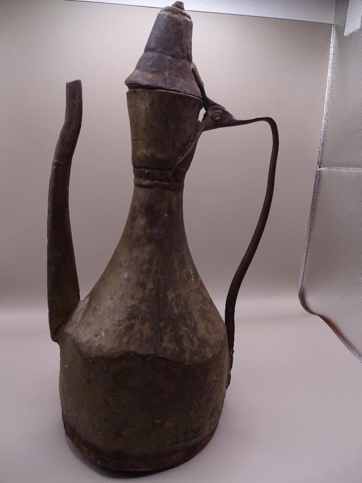 Antieke Perzische koperen waterkan (aftaba) – 18e/19e eeuw, Antiek en Kunst, Antiek | Vazen, Ophalen of Verzenden