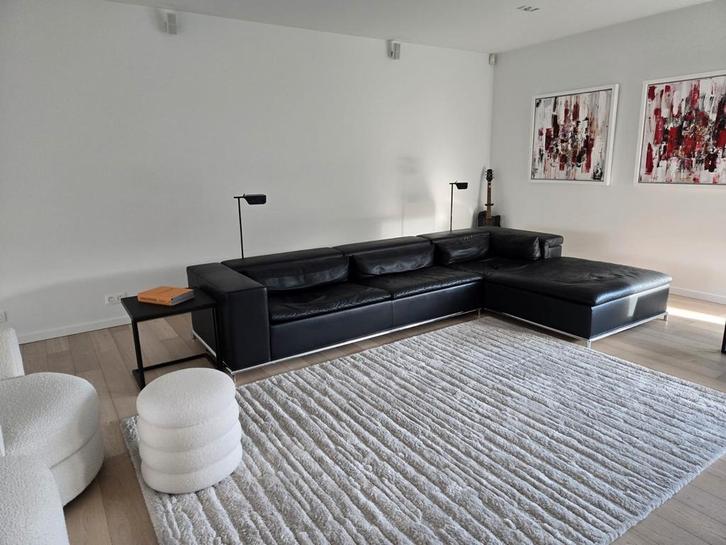 De Sede DS-7 zithoek - volledig leer - zwart, Maison & Meubles, Canapés | Coins salons complets, Utilisé, Cuir, Enlèvement