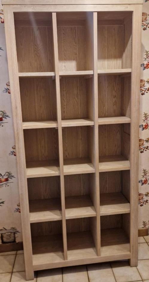 Bibliothèque en bois avec casiers, Huis en Inrichting, Kasten | Boekenkasten, Zo goed als nieuw, 50 tot 100 cm, 200 cm of meer
