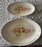 Set van 10 brochetteborden en 1 schaal very vintage, Ophalen
