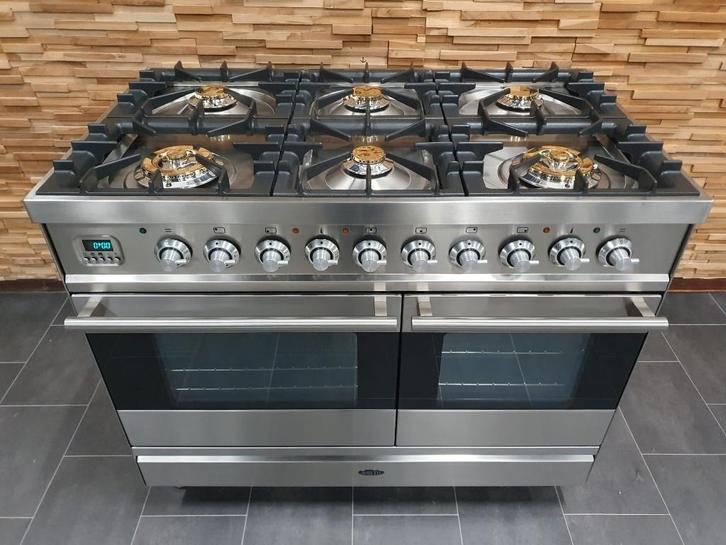 🔥 Poêle Boretti deluxe 100cm en acier inoxydable + 2 fours, Electroménager, Cuisinières, Comme neuf, Autoportant, 5 zones de cuisson ou plus