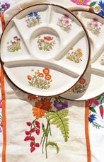 Vintage borden met vakken voor wilde bloemen, Ophalen of Verzenden