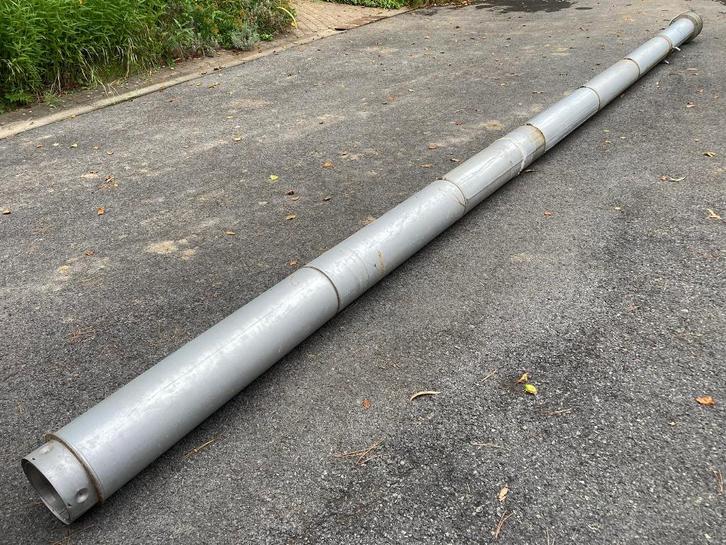 Schouwbuis gegalvaniseerd, Doe-het-zelf en Bouw, Buizen en Afvoer, Gebruikt, Rechte buis, Inox, 6 meter of meer, 80 mm of meer