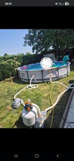 Zwembad 4m27 x 4m27 te koop, Ophalen, 80 tot 120 cm, Rond, 300 cm of meer