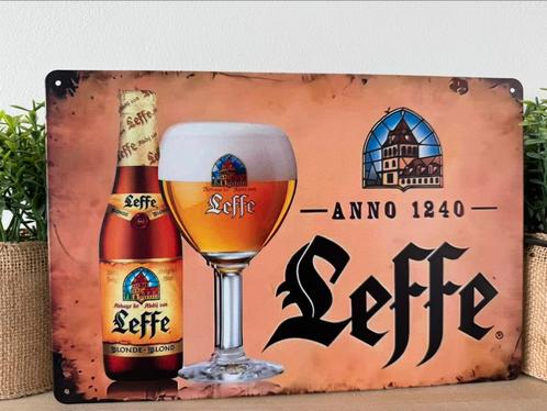 Metalen wandplaat Leffe, Verzamelen, Biermerken, Nieuw, Reclamebord, Plaat of Schild, Leffe, Ophalen of Verzenden