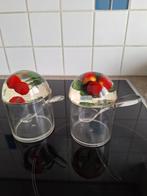 2 Pots à confiture avec cuillères et couvercles, Enlèvement, Comme neuf