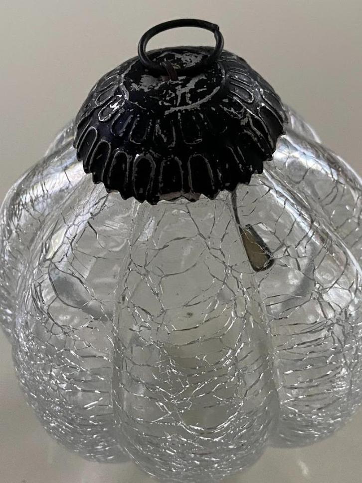 Zware 60 jaar oude massieve glazen retro HEKSENKERSTBAL, Antiek en Kunst, Antiek | Glaswerk en Kristal, Ophalen