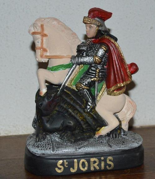 Sint Joris en de draak 17 cm, Antiek en Kunst, Antiek | Religieuze voorwerpen, Ophalen of Verzenden