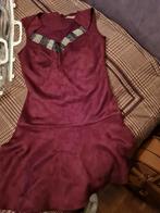 nieuw fauxdaim jurk paars bordeaux rood mt 38, Ophalen of Verzenden, Nieuw, Maat 36 (S), Rood