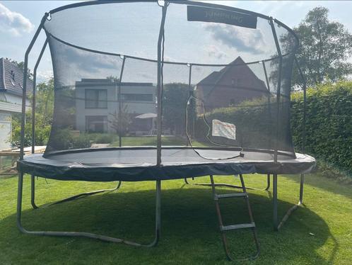 Zeer stevige en grote ovale trampoline 460x300 van JUMPKING, Enfants & Bébés, Jouets | Extérieur | Trampolines, Comme neuf, Enlèvement
