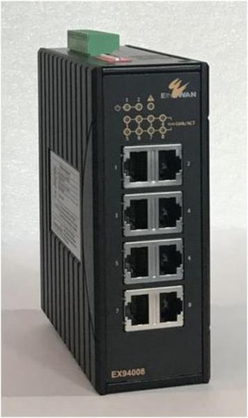 8-port Industrial Unmanaged Switch 10/100 Mbps, Din Rail beschikbaar voor biedingen