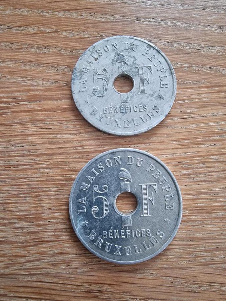 Waardepenning 5 Frank, Postzegels en Munten, Munten | België, Ophalen of Verzenden