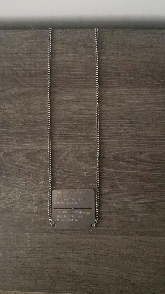 Origineel Belgisch Leger Identiteitsplaatje -1962, Verzamelen, Militaria | Algemeen, Ophalen of Verzenden