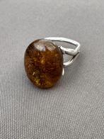 Bague argent avec une ambre, Enlèvement ou Envoi, Comme neuf