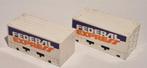 Matchbox 2x Federal Express Containers, Hobby en Vrije tijd, Modelauto's | 1:50, Ophalen of Verzenden, Gebruikt, Matchbox