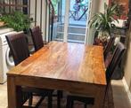 Table with 4 chairs, Huis en Inrichting, Ophalen, Zo goed als nieuw, 4 tot 6 stoelen