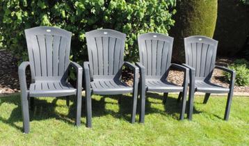 chaises de jardin robustes et confortables (4 pièces)