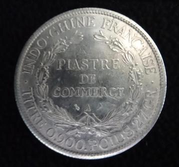 Frans Indochina. Piastre de commerce, 1908. In zilver. beschikbaar voor biedingen